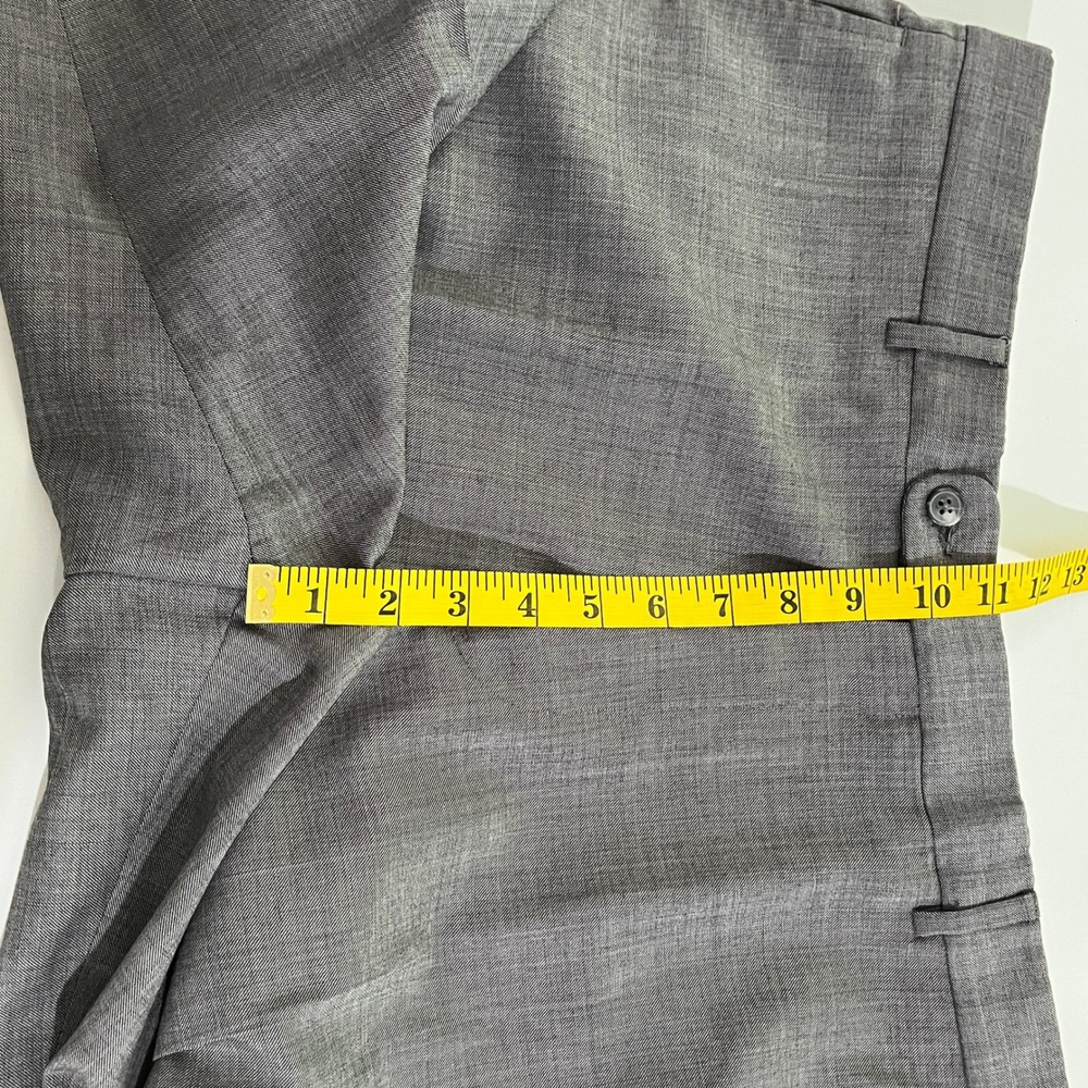 Joseph Abboud Tollegno 1900 Dress Pants Mens 36R Grey Flat Front Wool Italy Lux - Picture 8 of 15